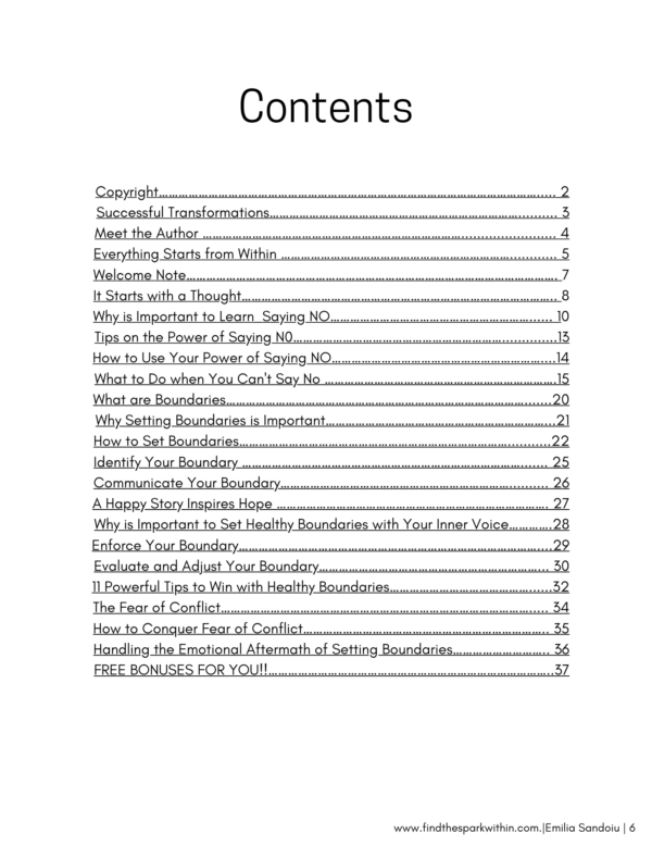 The Power of Saying NO Ebook by Emilia Sandoiu