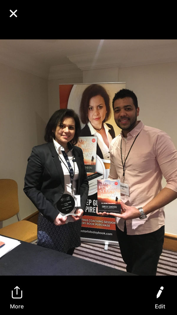 Emilia Sandoiu book launch with readers